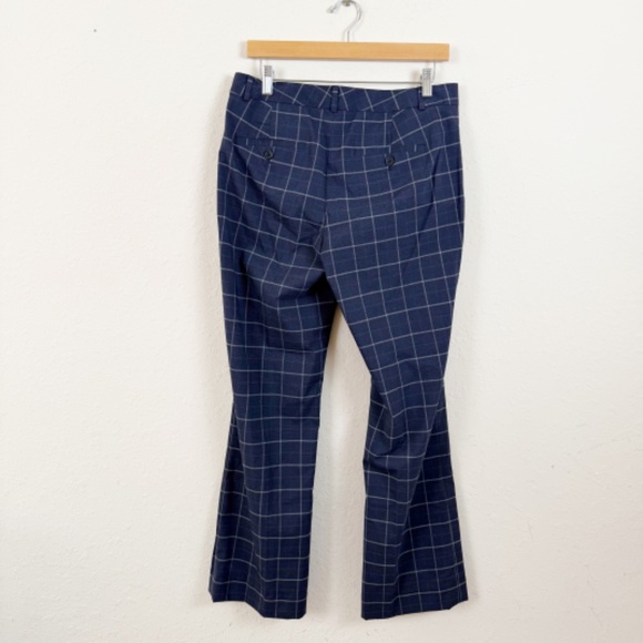Banana Republic Logan Fit Blue Plaid Pants Size 8 - Picture 4 of 5